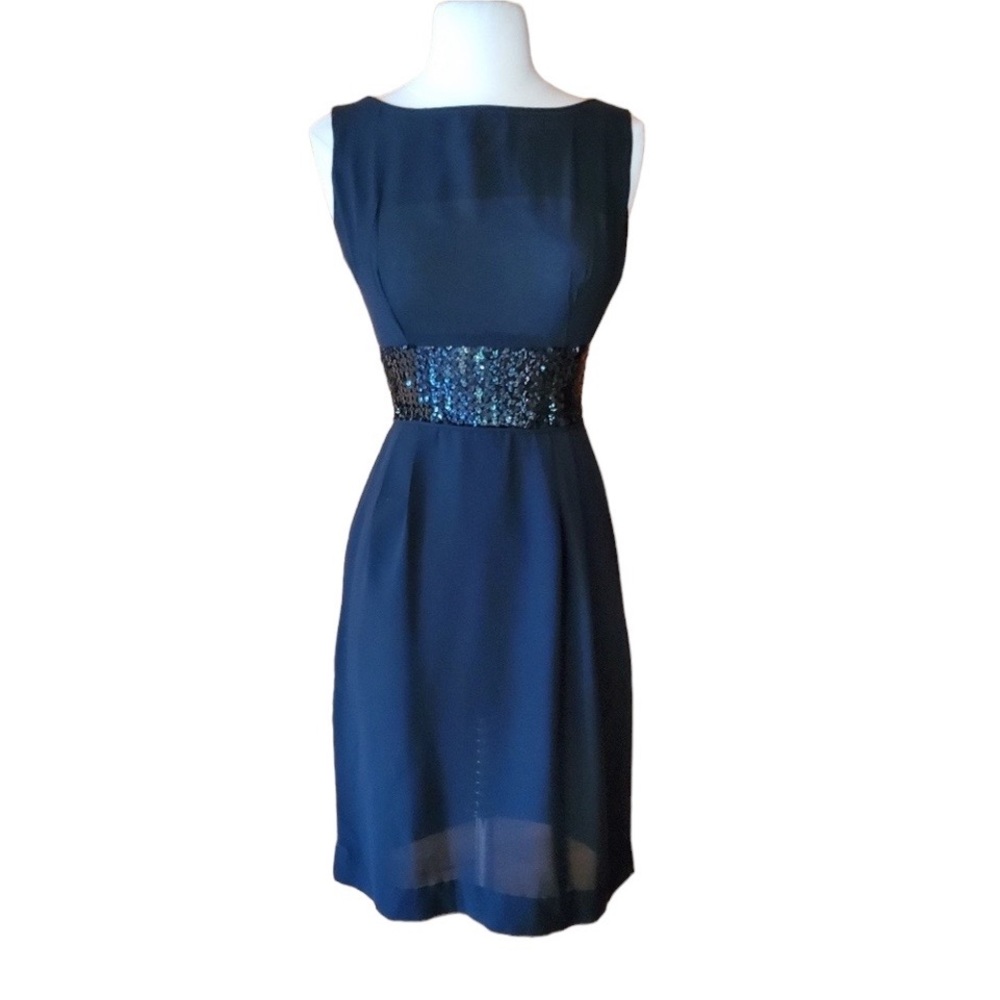 1950s Unlabeled Black‎ Sequin, Semi Sheer Cocktail